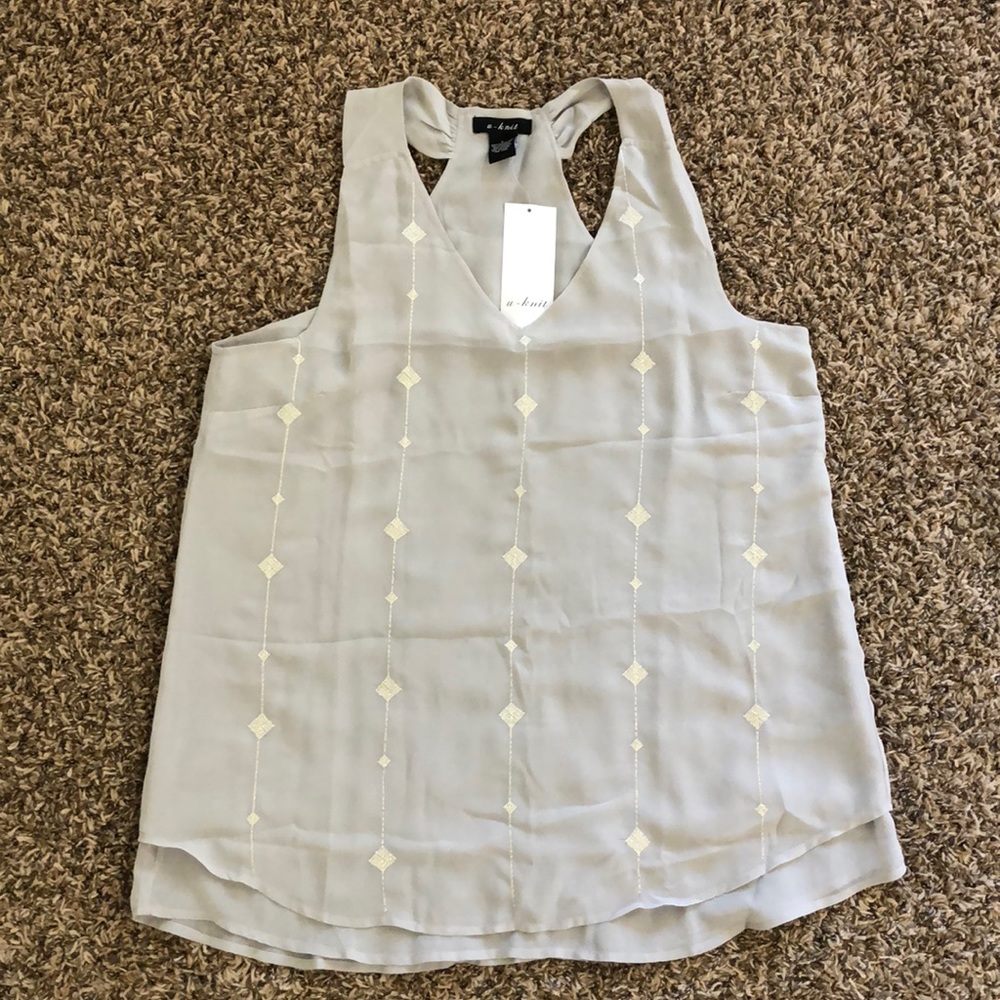 U-Knit Dresses Light Gray Sleeveless Top